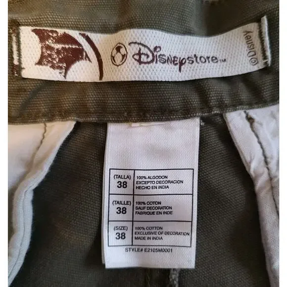 Men's Disney Store Angry Mickey Mouse Brown Cargo Shorts Size 38 - Picture 3 of 4